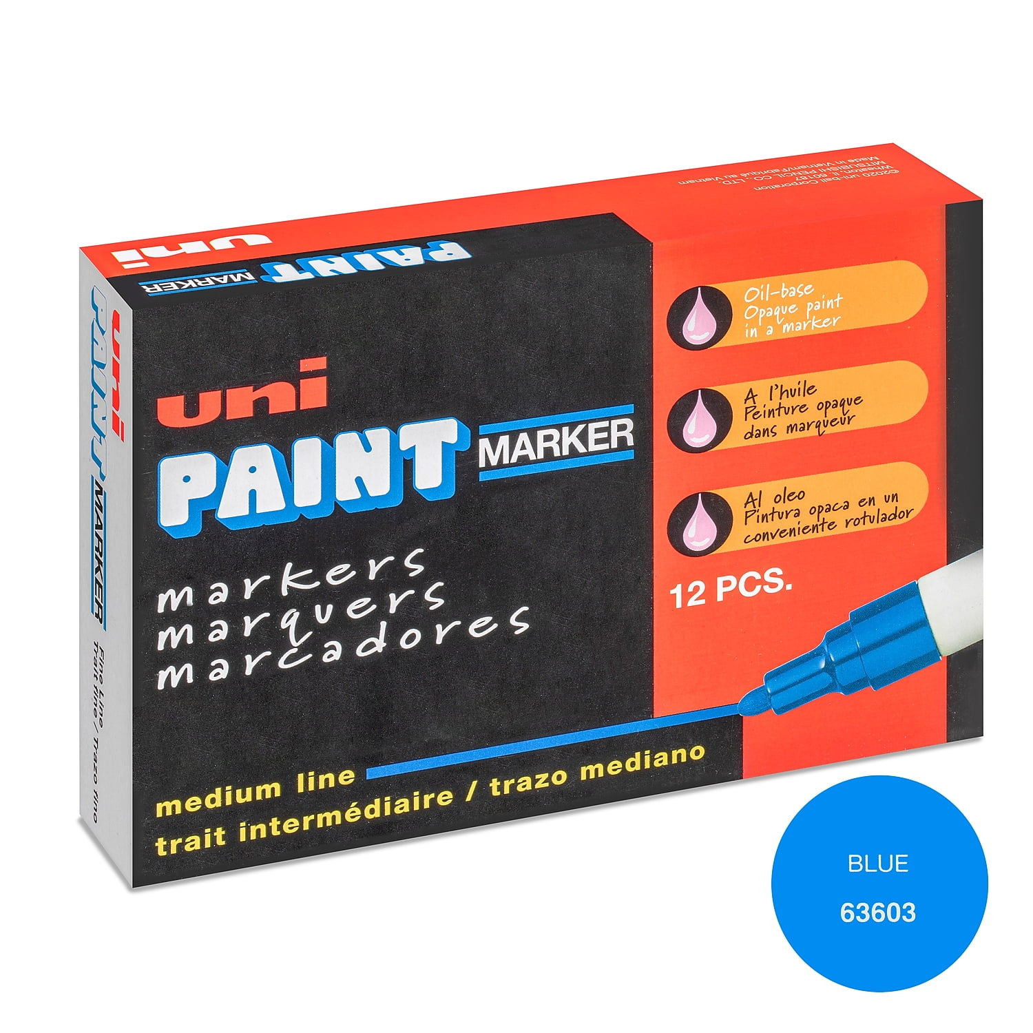 Uni Paint Marker Bullet Point Blue 63603DZ