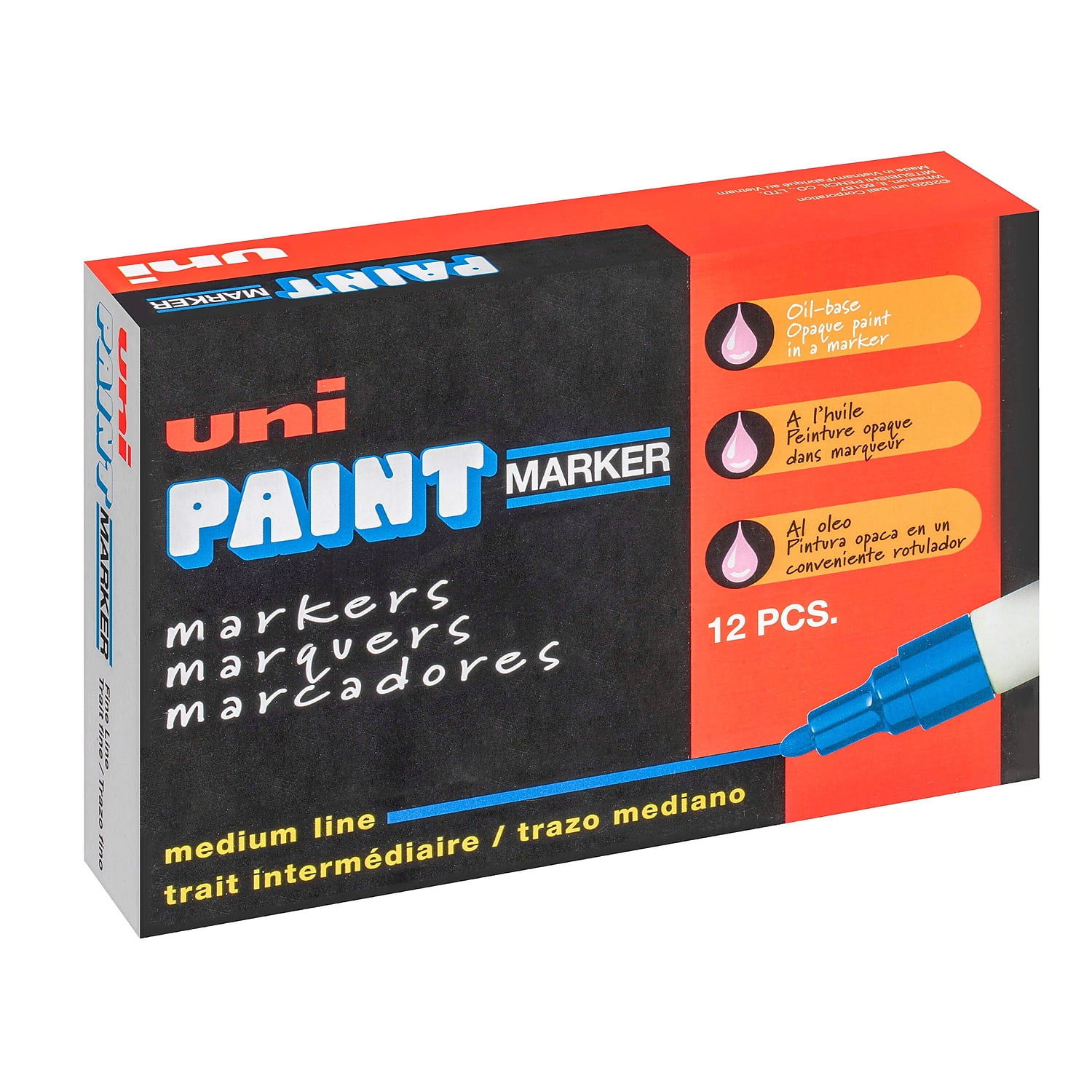 Uni Paint Marker Bullet Point White Dozen 63613DZ