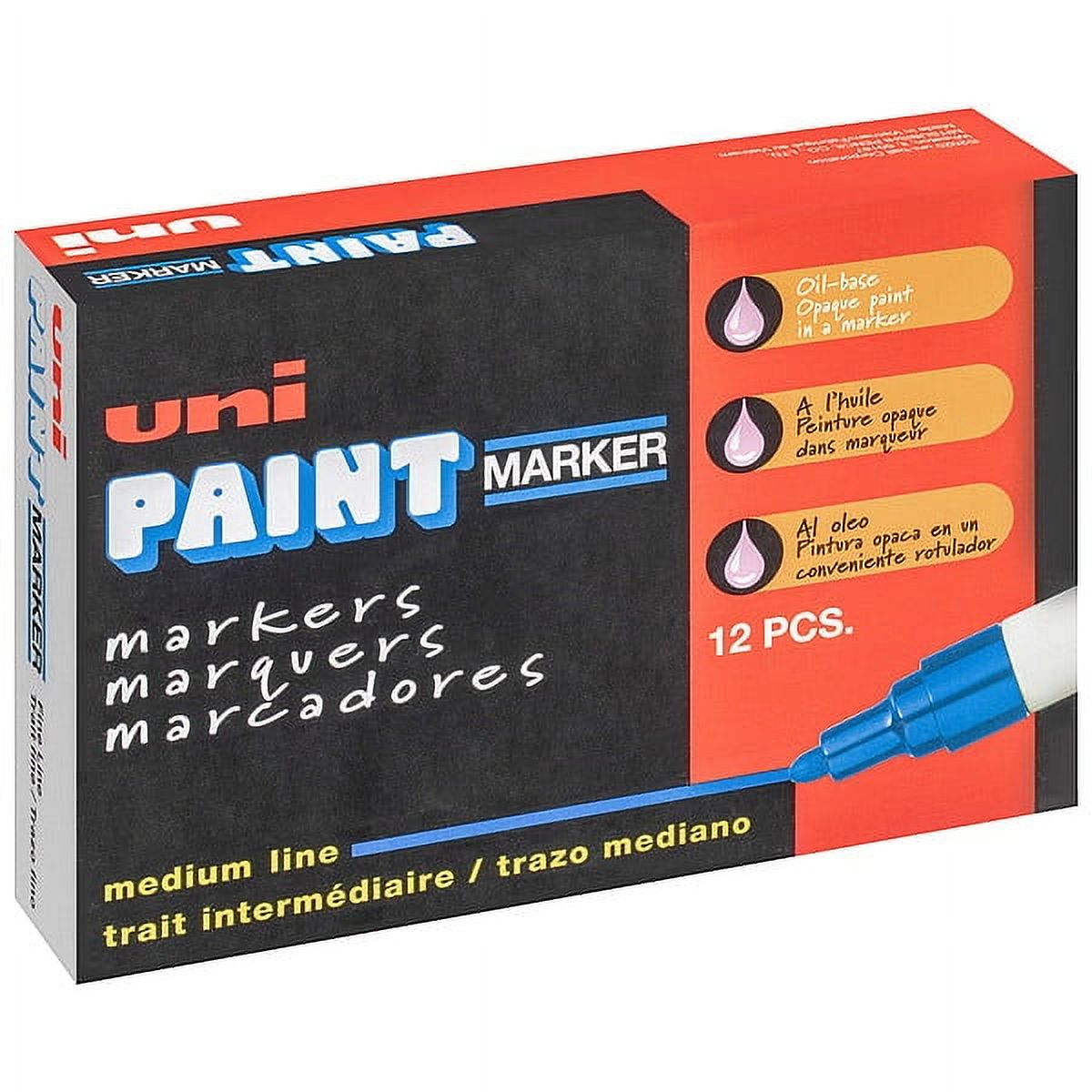Uni Paint Permanent Marker Medium Tip Green Color Family Paint 12 Uni Paint Permanent Marker Medium Tip Green Color Family Paint 12