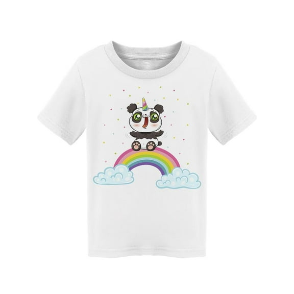 Uni Panda Corn Sitting Rain Bow T-Shirt Toddler -Image by Shutterstock,  3 Toddler