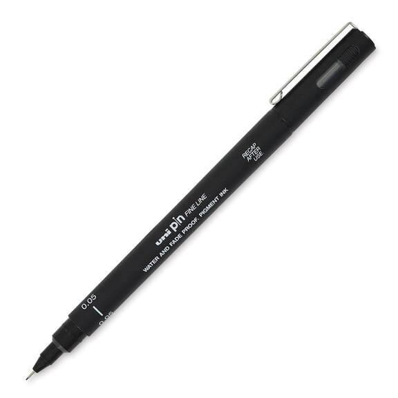 Uni Pin Fine Liner Pen - 0.05 mm, Black