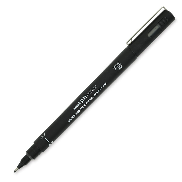 Uni Pin Fine Liner Pen - 0.7 mm, Black