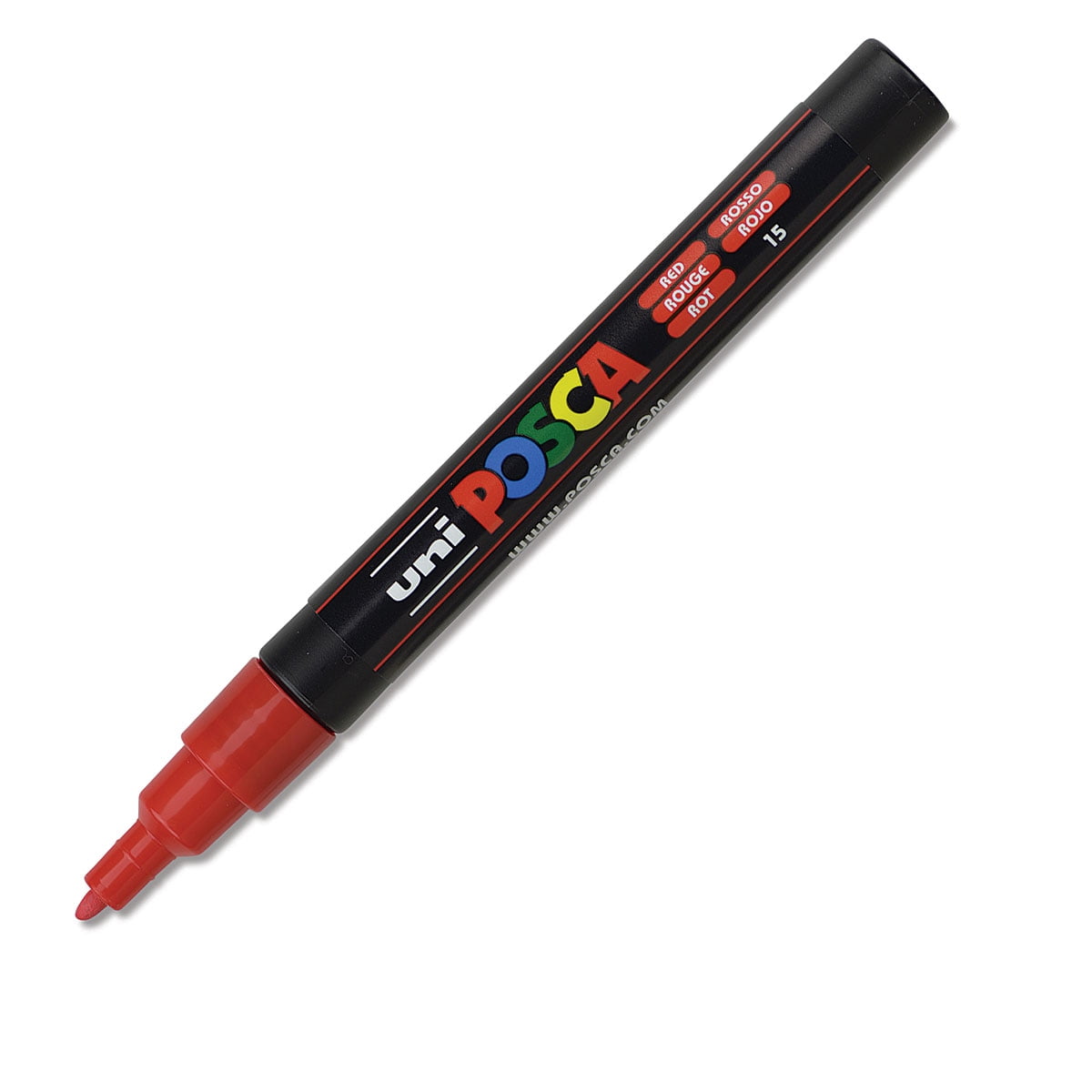 TOOLI-ART Acrylic Paint Pens Assorted Red Pro Color Series Markers for Rock Painting, Glass, Mugs, Wood, Metal, Canvas with 0.7mm Extra Fine Tip