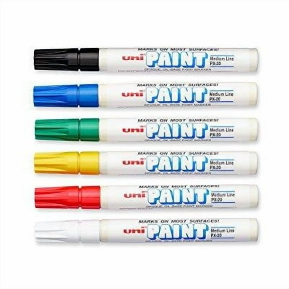 Uni Sanford 63630 Uni-Paint PX-20 Oil-Based Paint Marker, Medium Point, Assorted Colors