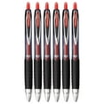 thumbnail image 1 of Uni-Signo 207 Retractable Gel Pens, 0.7mm Medium Point, Red - 6 Count with Pouch, 1 of 5