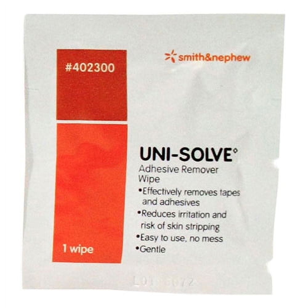 UNI SOLVE Uni-Solve Adhesive Remover Wipes - Box of 50 - Pack of 4