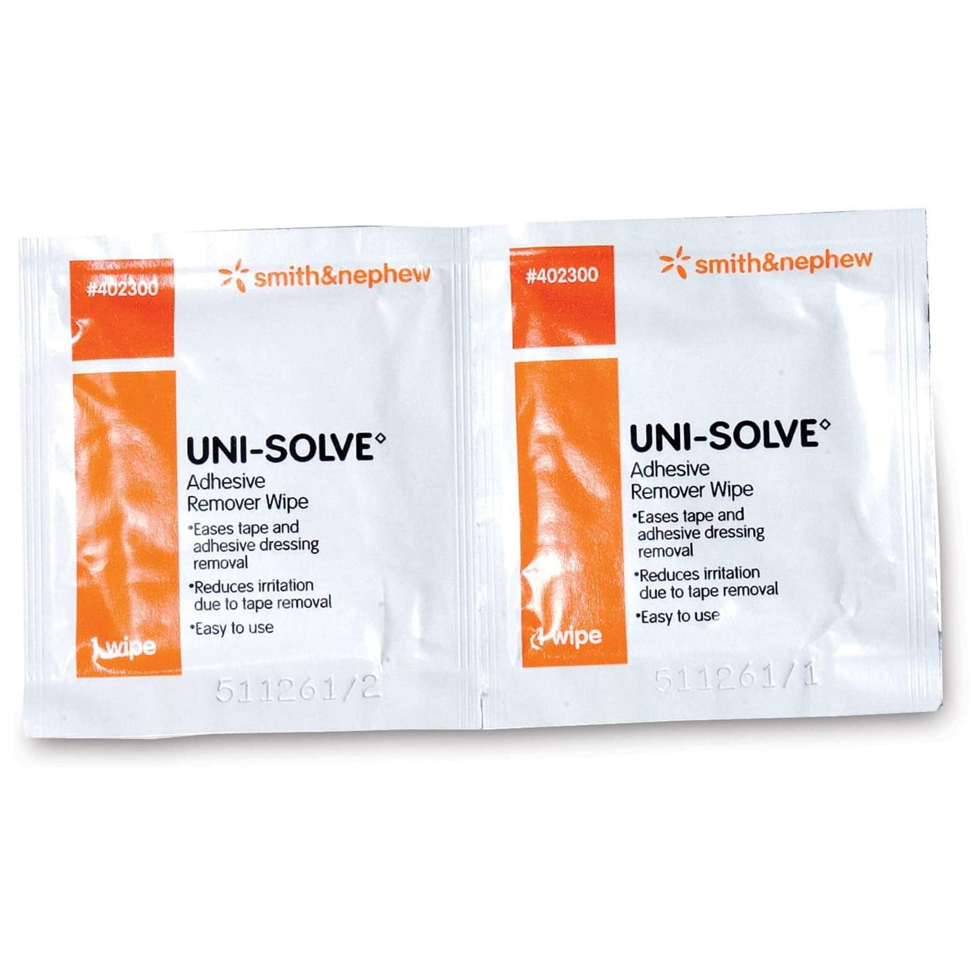 Uni-Solve Adhesive Remover Wipes, Soothing Aloe and Fresh Scent, 50 Wipes, 20 Packs, 1000 Total