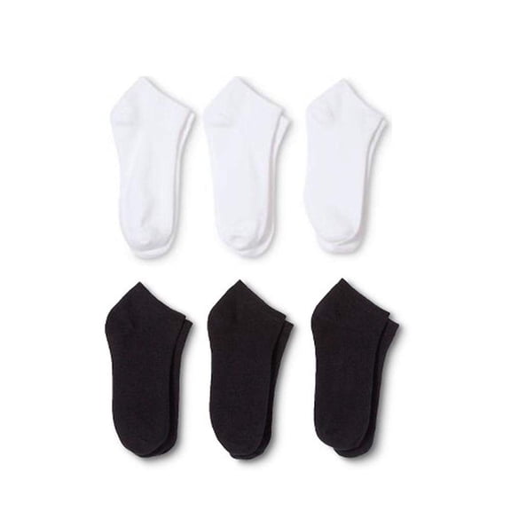 Uni Style Apparel Cotton Ankle Socks Low Cut No Show 12 Pack Black White Grey