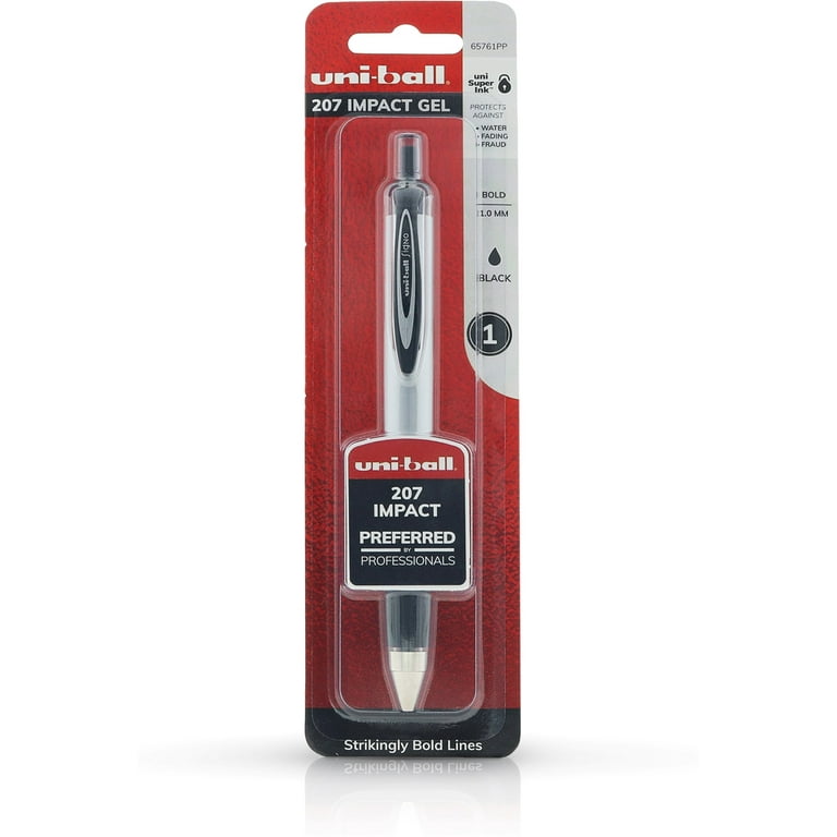 uni-ball - 207 Impact Roller Ball Retractable Gel Pen, Black Ink, Bold, Sold as 1 EA uni-ball - 207 Impact Roller Ball Retractable Gel Pen, Black Ink, Bold, Sold as 1 EA