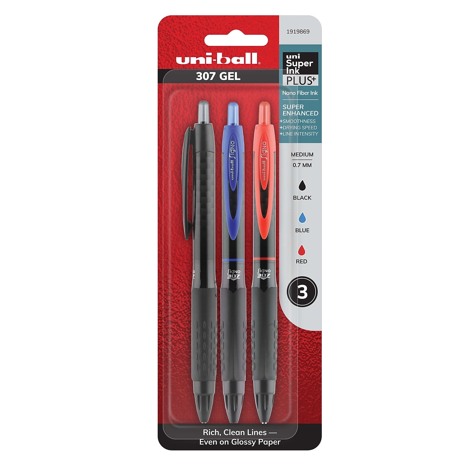 Uniball 307 Retractable Gel Pen Medium Point 1919869