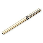 Uni-ball Deluxe Roller Ball Pens, Fine Point, 0.7mm, Blue Ink, Champagne Barrel, 6 Count