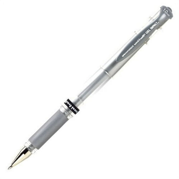 Uni-Ball Signo Impact Rollerball Gel Pen - Silver, Bold Tip, 1.0 mm