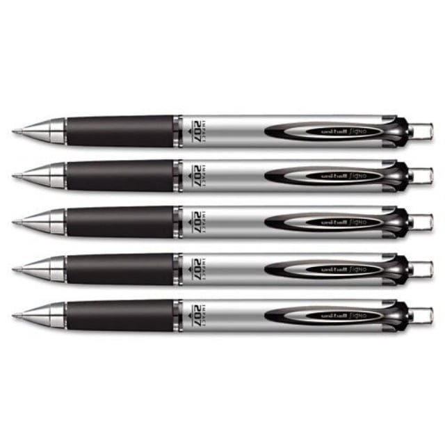 Uni-ball Impact RT Retractable Bold Point Gel Pens, 5 Black Ink Pen (65870)