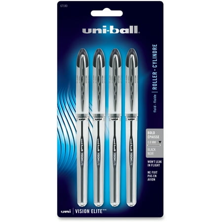 Uni-Ball, SAN67180PP, Vision Elite Rollerball Pens, 4 / Pack