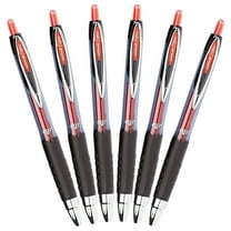 Uni-ball Signo 207 Retractable Gel Ink Rollerball Pens, Medium Point 0.7mm, Pack of 6 (Red)