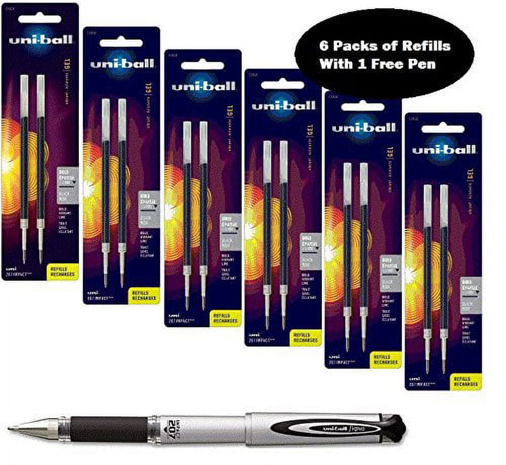 Rainbow Color Pen - 12 Pack of 6-in-1 Multi Color Ink Gel Pens 0.8mm Roller  Ball Office School Supplies Ballpoint Pen Fluorescent Refills Painting