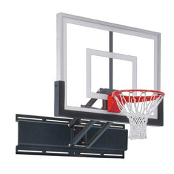 UniChamp II Steel-Acrylic Adjustable Wall Mounted Basketball System, Forest Green