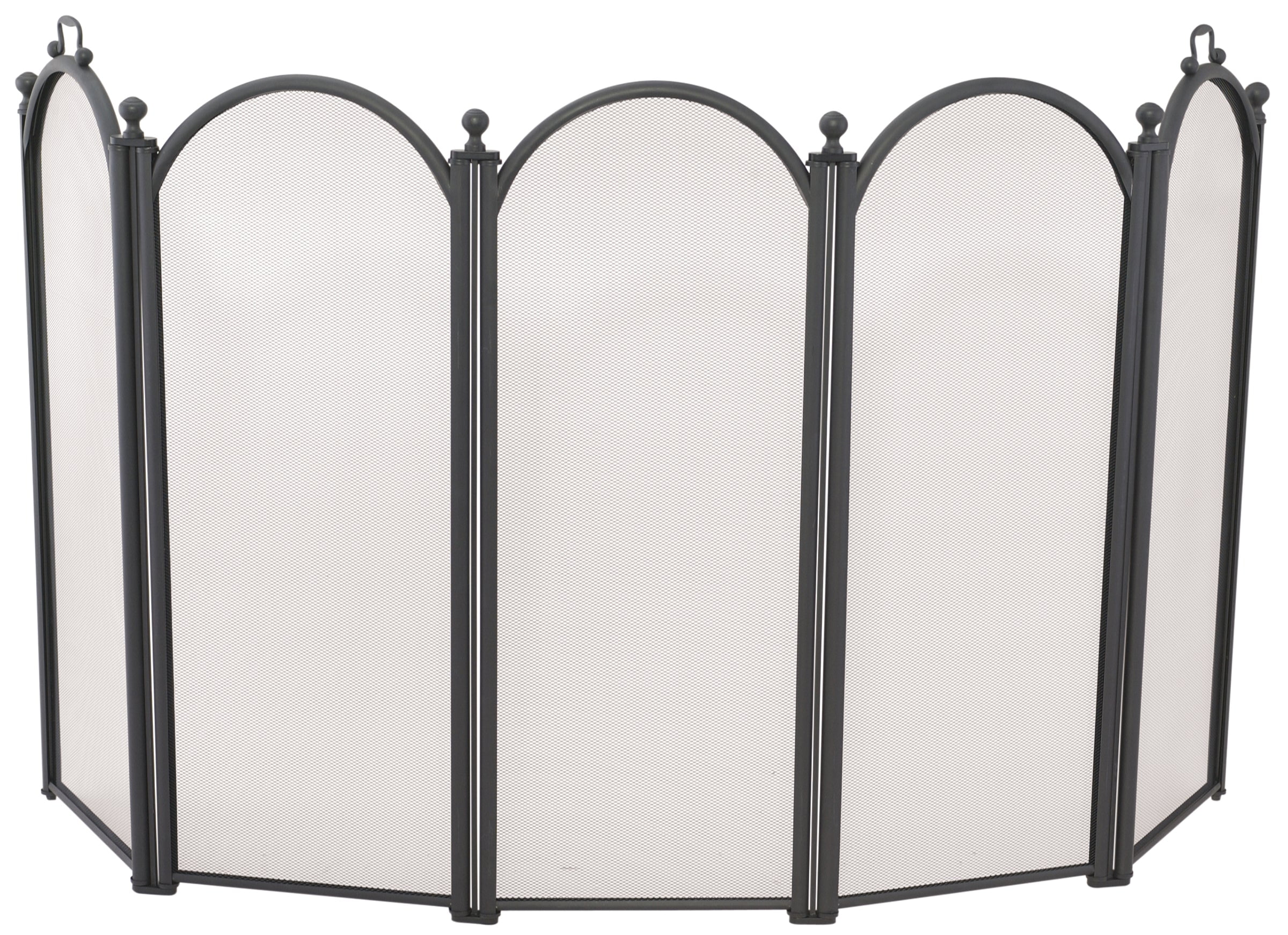 UniFlame 5 Panel Black Finish Screen with Arches and Handles - Walmart.com