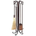 thumbnail image 1 of UniFlame 5-Piece Antique Copper Hammered Finish Fireset with Crook Handles, 1 of 1