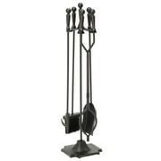 UniFlame 5-Piece Black Finish Fireset with Ball Handles
