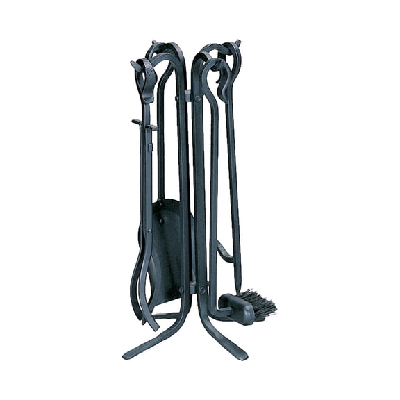 UniFlame 5-Piece Black Rustic Mini Fireset with Crook Handles