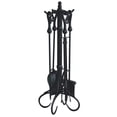 thumbnail image 1 of F-1056 5 Piece Black Fireset with Heavy Crook Handles, 1 of 7