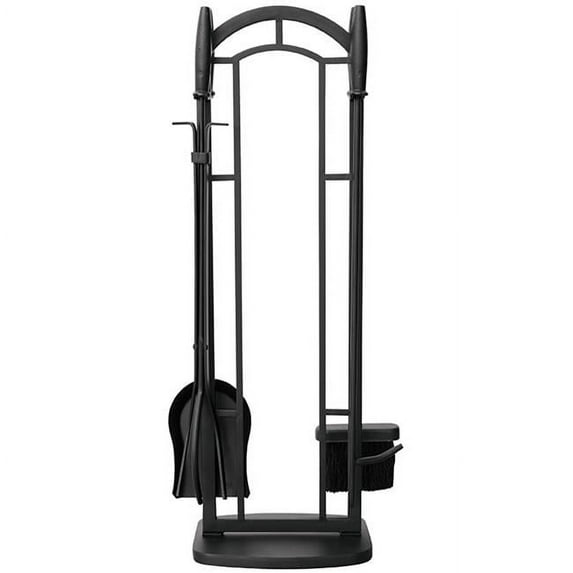 Uniflame F-1119 5 Piece Black Wrought Iron Fireset