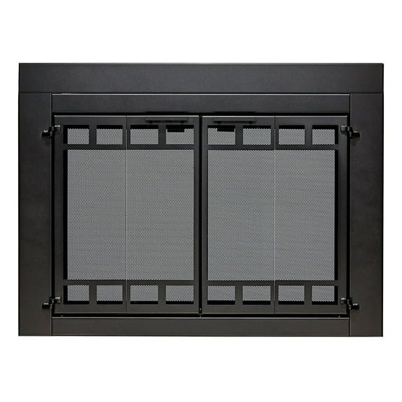 UniFlame "Connor" Bi-fold style Fireplace Doors with Smoke Tempered Glass