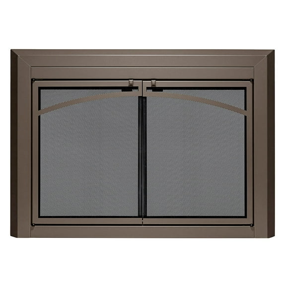 UniFlame "Gerri" Cabinet-style Fireplace Doors with Smoke Tempered Glass