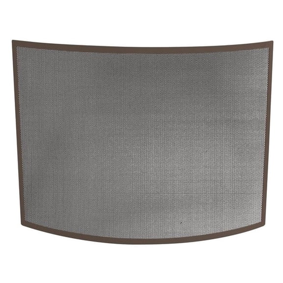 UniFlame Single Panel Curved Bronze Finish Screen