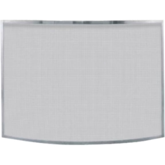 UniFlame Single Panel Curved Pewter Finish Screen