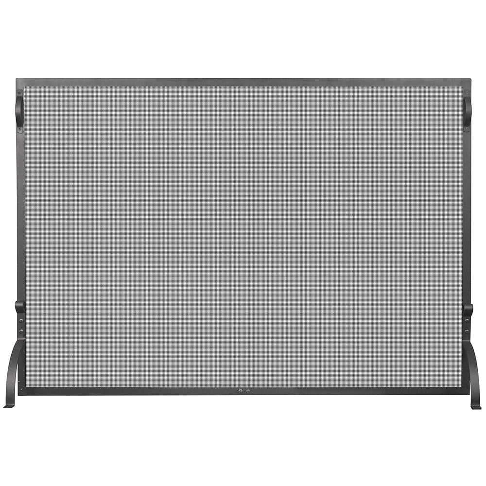 UniFlame Small Single Panel Wrought Iron Spark Guard Fireplace Screen ...