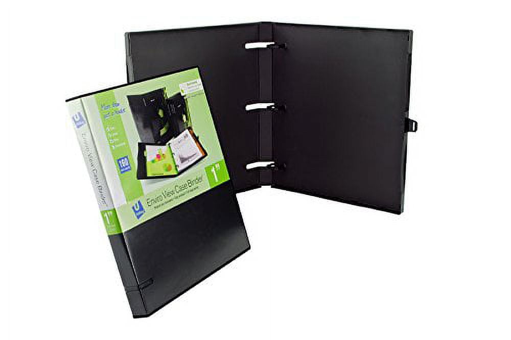 UniKeep 3 Ring Binder Black Case View Binder 1.0 Inch Spine
