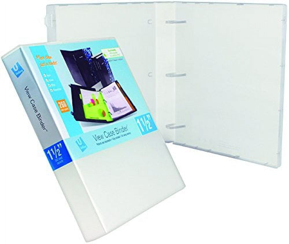 UniKeep 3 Ring Binder Clear Case View Binder 1.5 Inch Spine