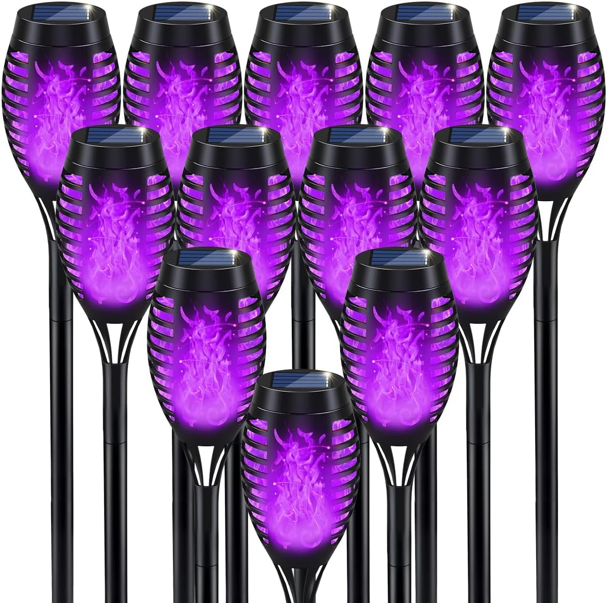 UniMall 12Pack Yard Decorations, Purple Solar Halloween Lights for ...