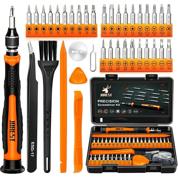 UniMall 38Pcs Small Precision Screwdriver Set with Torx T5, T6 Y00, Mini Repair Tool Kit for Macbook Computer, Laptop, iPhone, PS4 PS5, Xbox, Switch, Eyeglasses, Watch, Ring Doorbell, Electronic, etc