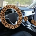 thumbnail image 1 of UniMall Fuzzy Car Steering Wheel Cover,Universal Fit Fur Auto Wheel Cover & Handbrake Cover & Gear Shift Cover Set, Anti-Slip Leopard Warm Fluffy Vehicle Wheel Protector Car Accessories for Men Women, 1 of 14
