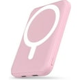 thumbnail image 1 of UniMall  for Magsafe Battery Pack, 5000mAh Magnetic Power Bank with Type-C Cable 20W PD Fast Charging Lighting Input Wireless Portable Charger for iPhone 17/16/15/14/13/12/ All Series-Pink, 1 of 13