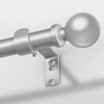 thumbnail image 1 of UniMall Silver Long Curtain Rods for Windows 66 to 120 Inch, Adjustable Heavy Duty 1" Diameter Decorative Curtain Rod with Silver Round Finials, Modern Easy Install Extendable Metal Drapery Pole Set, 1 of 15