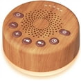 thumbnail image 1 of UniMall Sound White Noise Machine with 25 Soothing Sounds and Night Lights with Memory Function 32 Levels of Volume and 5 Sleep Timer Powered by AC or USB for Sleeping Relaxation (Wood), 1 of 14