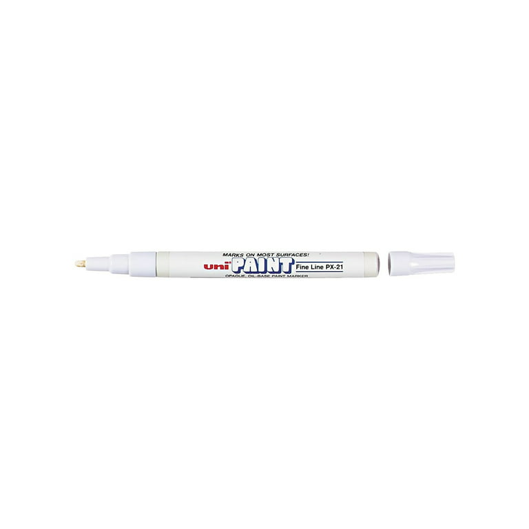 Permanent Paint Marker, Fine Bullet Tip, White, Dozen