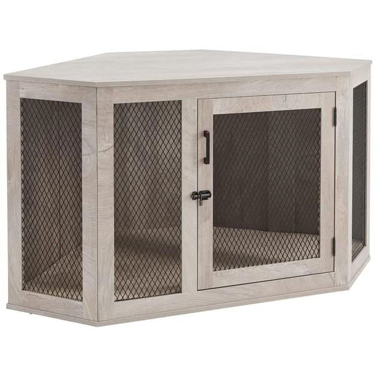 UniPaws UH5165 Medium Corner Dog Crate Weathered Grey