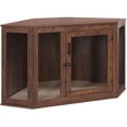 thumbnail image 1 of UniPaws UH5166 Large Corner Dog Crate -  Walnut, 1 of 6