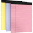 thumbnail image 1 of UniVerse 3pcs Legal Pads 8.5 x11,Notepads 8.5x11 Inch, Color Note Pads Clear Print Writing Pads of Paper, Memo Pads , Perforate Legal Notepads Paper , Wide Ruled Lined with Sturdy Back,30 Sheets/Pack, 1 of 10