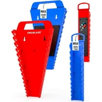 UniVerse 4-Pack Magnetic Wrench Organizer Toolbox Holder, 2PCS 15-Slot and 2PCS 12-Slot Wrench Organizers, SAE & Metric Ratchet Holders for Tool Box