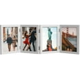 thumbnail image 1 of UniVerse  4 Picture Frame, 4x6 Four Folding Hinged Photo Frames, Rustic Wood Desk Family Photo Collage Stand Vertical on Tabletop for Birthday Family Lover Gift (White), 1 of 14