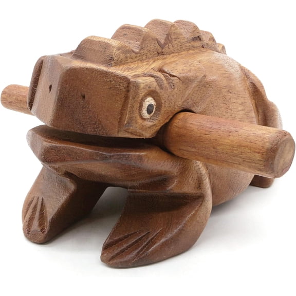 UniVerse 5" Wooden Frog Rasp - Musical instruments of Africa Frog Rasp Super Guiro Percussion Frog Wood Block Instrument of Frog Noise Maker Cool Music Gifts Ideas Fun Instruments for Adults