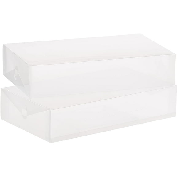 UniVerse Clear Vue Boot Box - Heavy Duty Stackable Boot Storage - (Set of 2)