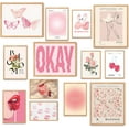 thumbnail image 1 of Coquette wall decor set, Coquette aesthetic posters and pink prints, Coquette room decor for bedroom, college dorm room and pink aesthetic room, Pink, 1 of 11
