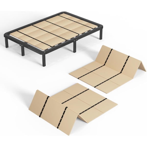 UniVerse Foldable Box Spring, Bunkie Board, Bed Support Slats, Bed Boards for Under,King 76"X80"
